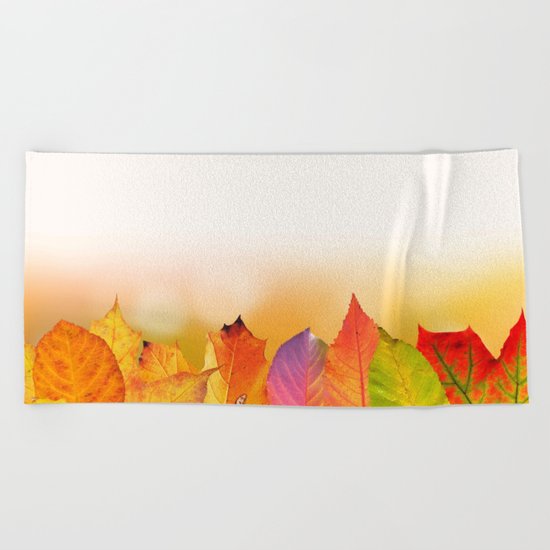 Autumn Leaves Beach Towel