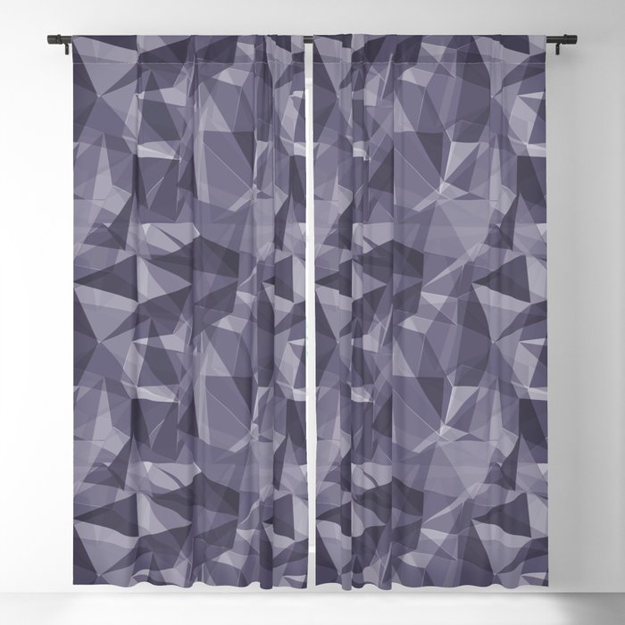 Abstract Geometrical Triangle Patterns 3 VA Mystical Purple - Metropolis Lilac - Dried Lilacs Blackout Curtain