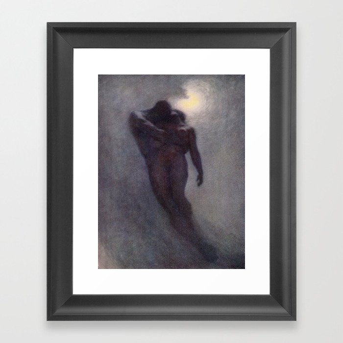 "How calm, how solemn it grows to ascend the atmosphere of lovers" (Margaret C. Cook, 1913) Framed Art Print