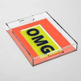 OMG Orange Neon Acrylic Tray