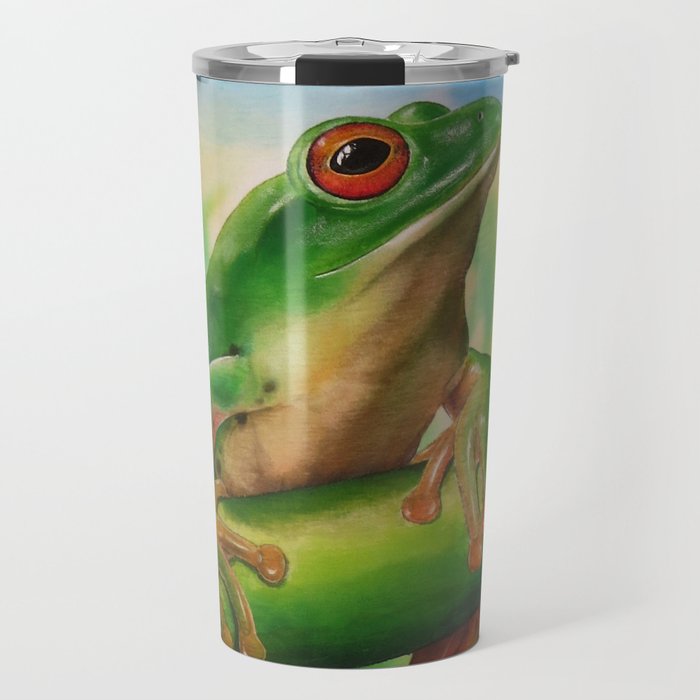 Green Treefrog Travel Mug