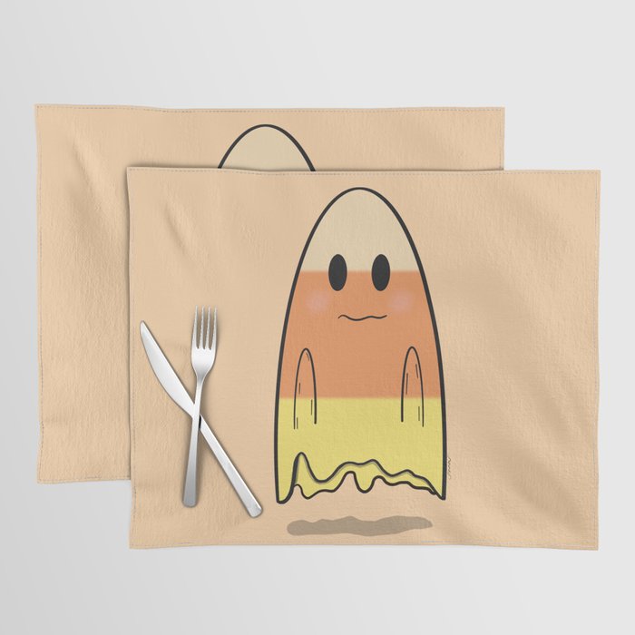 Candy Corn Ghost Placemat
