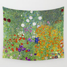 Flower Garden - Gustav Klimt Wall Tapestry
