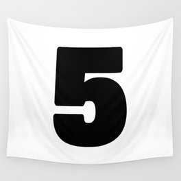 5 (Black & White Number) Wall Tapestry