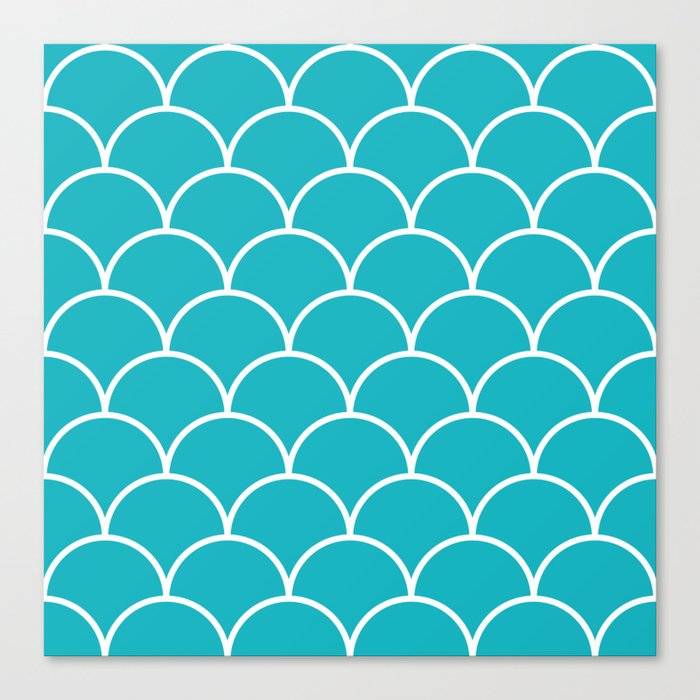 Scales - turquoise Canvas Print
