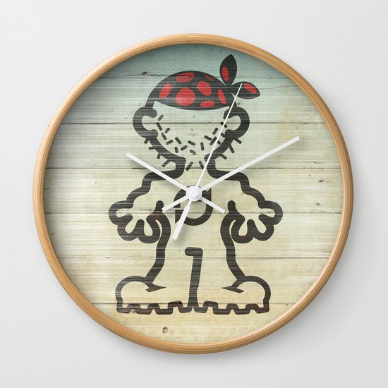 upcycle pirate Wall Clock