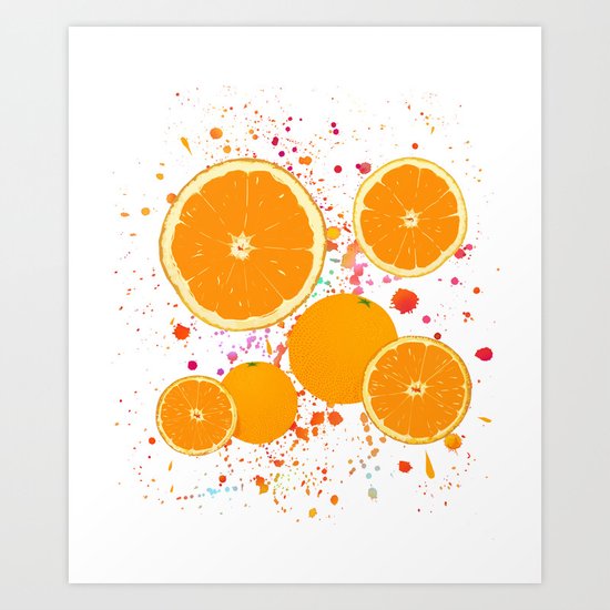 juicy orange Art Print