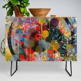 Kandinsky Action Painting Street Art Colorful Credenza