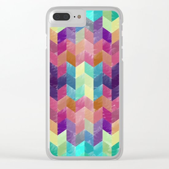 Crystal Geometric Background Clear iPhone Case