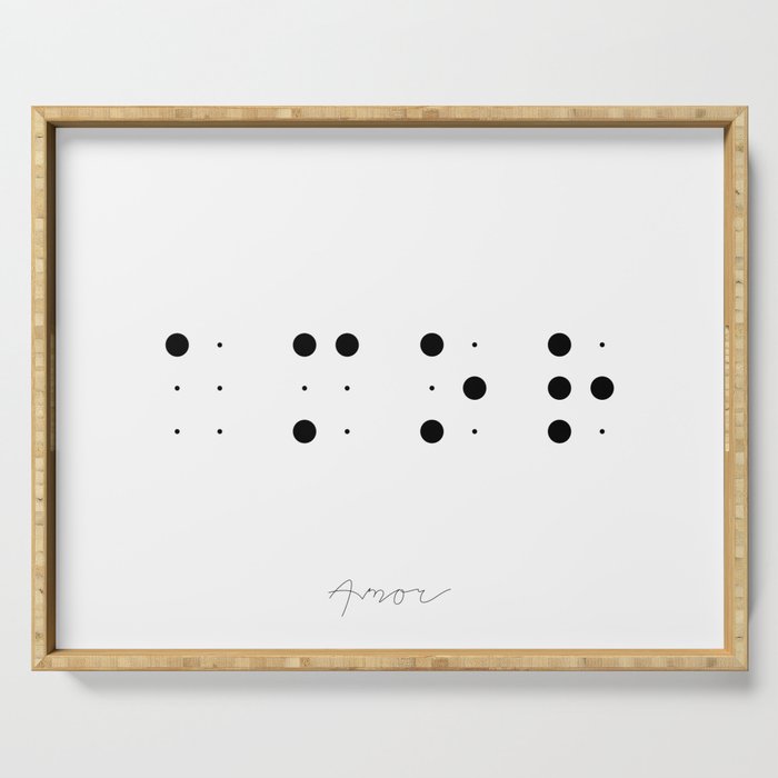 Amor en Braille Serving Tray