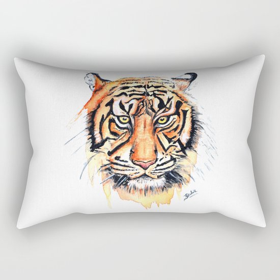 Tiger (Watercolor) Rectangular Pillow