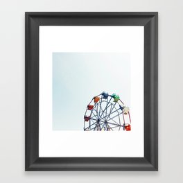 ferris wheel - balboa fun zone, newport beach, CA Framed Art Print