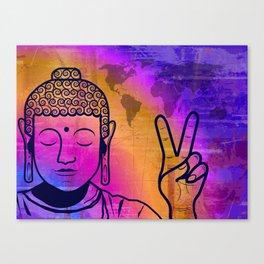 Buddha World Peace Canvas Print