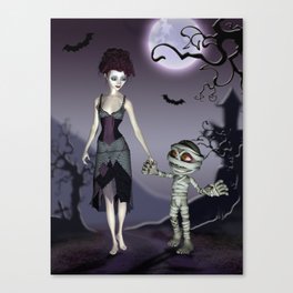 Halloween love Canvas Print