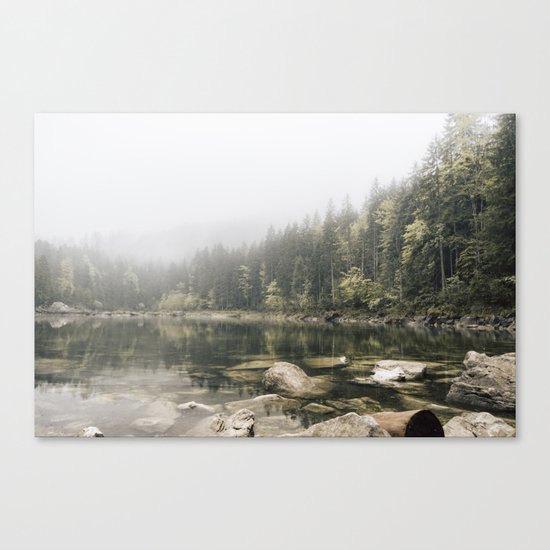 Pale lake - landscape photography Canvas Print