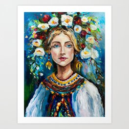Ukrainian beauty Art Print