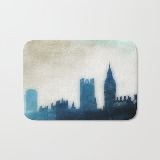 The Many Steepled London Sky Bath Mat