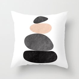 Peaceful, Zen, Balance, Geometric Art Throw Pillow