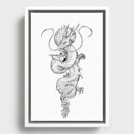 chinese dragon tattoo japanese dragon drawing dragon ink dragon Framed Canvas