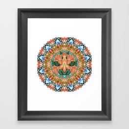 Clivia Mandala Framed Art Print