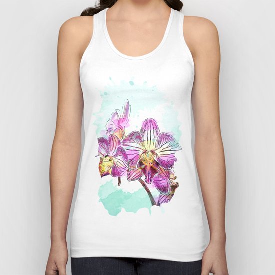 Orchids 02 Unisex Tank Top