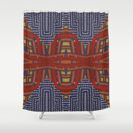 Traditional Vintage African Design Shower Curtain