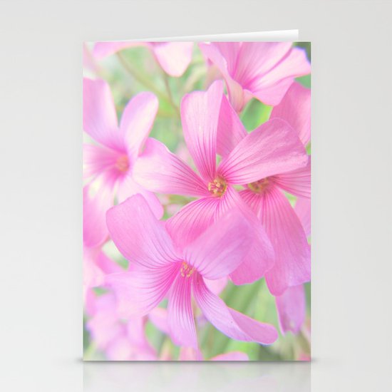 Coral Pink Petals Stationery Cards