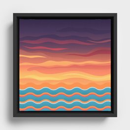 Abstact Horizon Framed Canvas