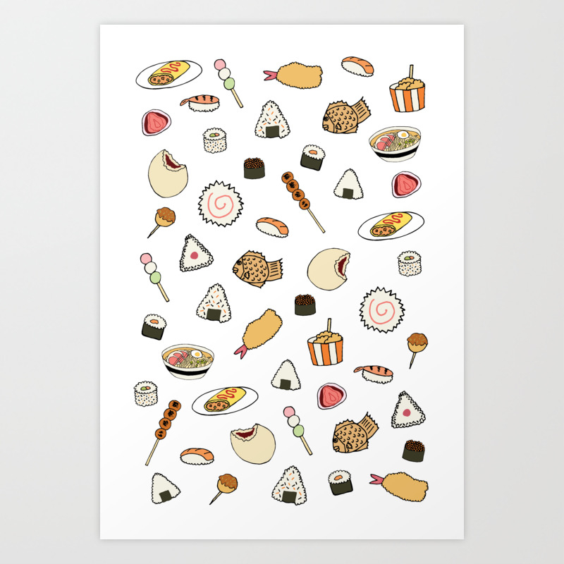 Popular Japanese Food Art Print By Inspiration Daydream Society6