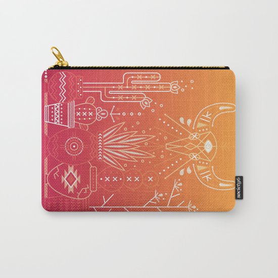 Santa Fe Garden – Orange Sunset Carry-All Pouch