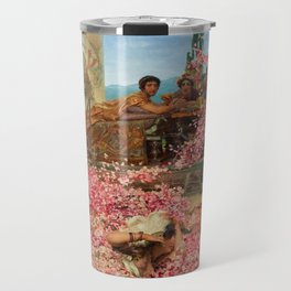1888 Classical Masterpiece 'The Roses of Heliogabalus' by Sir Lawrence Alma-Tadema Travel Mug