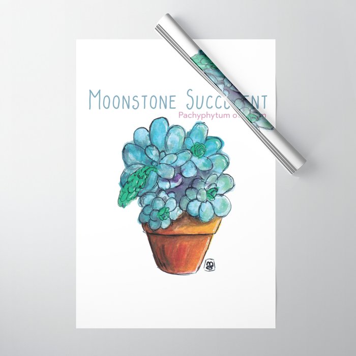 Moonstone Succulent Wrapping Paper