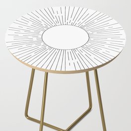 Mid Century Modern Sunburst Side Table