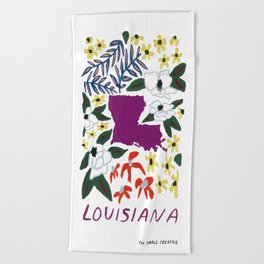 Louisiana + Florals Beach Towel