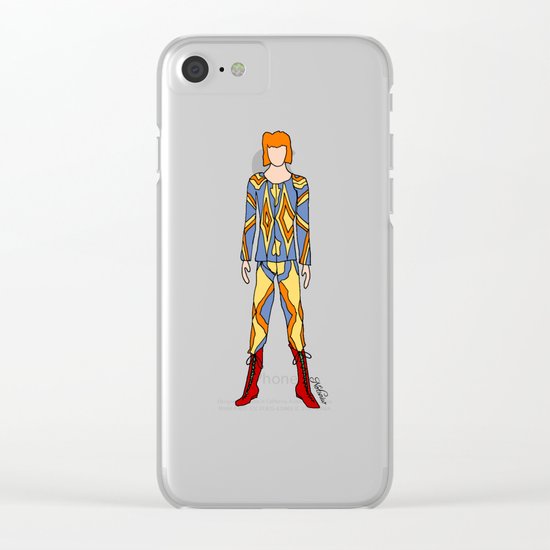 Bowie Fashion 1 Clear iPhone Case