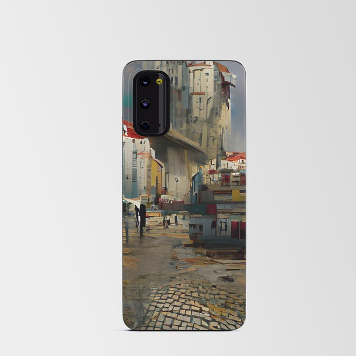 Lisbon Portugal Cityscape Illustration Android Card Case