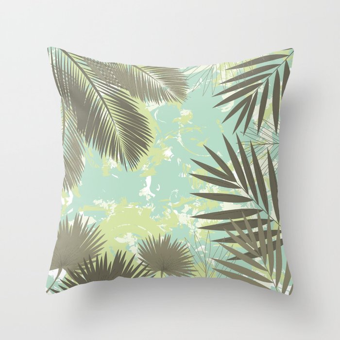 Ocean Palms Throw Pillow