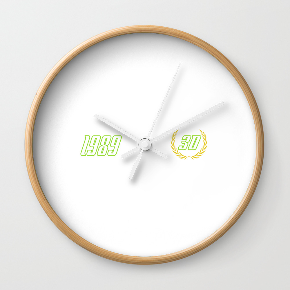 30th Birthday Bday Wedding Anniversary Gift Idea Wall Clock By