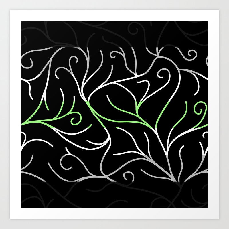 Black Velvet Agender Flag Vines Art Print By Steph O Brien Society6 Black Velvet Agender Flag Vines Art Print By Steph O Brien Society6