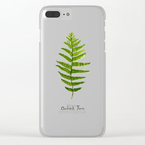 Ostrich fern Clear iPhone Case