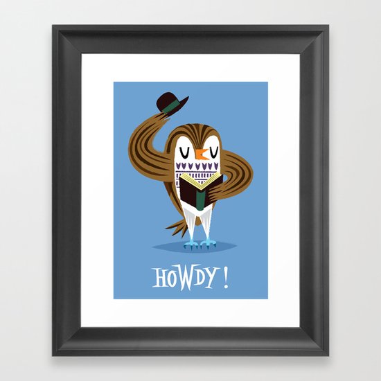 The Howdy Owl Framed Art Print