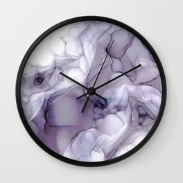 River of Periwinkle Abstract 4722 Modern Alcohol Ink Painting by Herzart Wall Clock