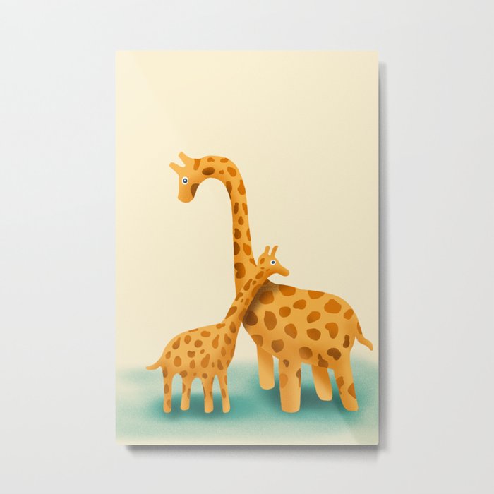 Giraffes Metal Print