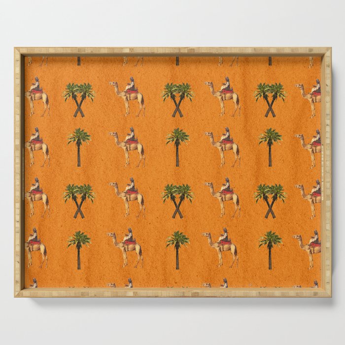 Camels and date palms Serving Tray