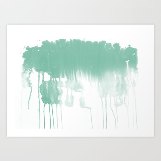 Cloud Abstract Painting Minimal Home Decor Water Drip Weather