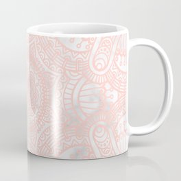 Marble Pink Ethnic Mandala Pattern Coffee Mug