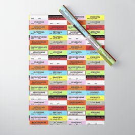 Anesthesia Labels Wrapping Paper