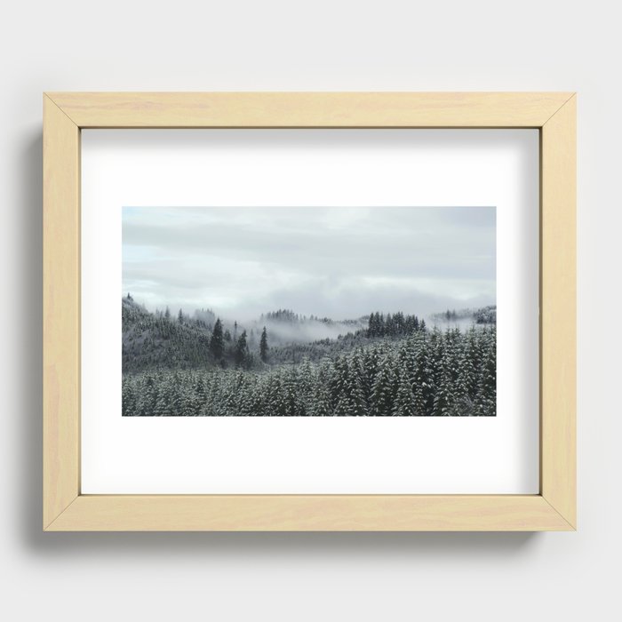 Forest Fog Recessed Framed Print