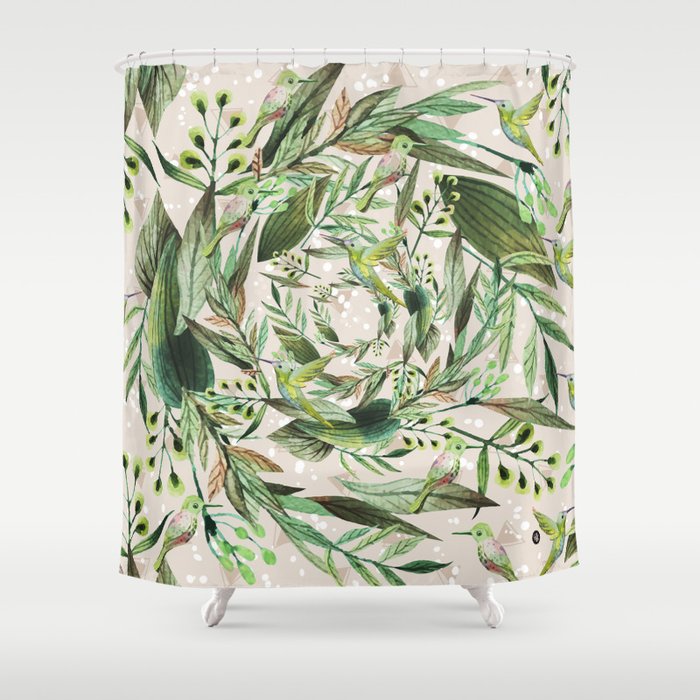 Nature in circles Shower Curtain