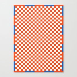 Checkerboard Pattern - Red Blue 2 Canvas Print